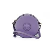 Elegante paarse ronde schoudertas Versace , Purple , Dames