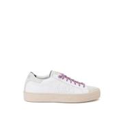 Witte Leren Sneaker P448 , White , Dames