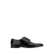 Zwarte Leren Veterschoenen Dolce & Gabbana , Black , Heren