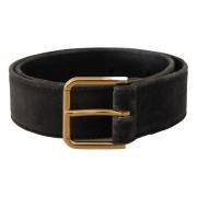 Luxe Velvet Riem met Metalen Gesp Dolce & Gabbana , Brown , Dames