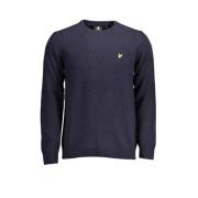 Klassieke Blauwe Wollen Trui Lyle & Scott , Blue , Heren