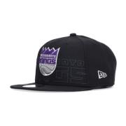 Platte Klep Snapback NBA Draft Cap Kings New Era , Black , Heren