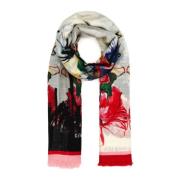 Geborduurde Wollen Sjaal Alexander McQueen , Multicolor , Dames