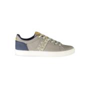 Grijze Polyester Sneaker met Contrastdetails Napapijri , Gray , Heren