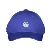 Blauwe Katoenen Zonneklep met Logo North Sails , Blue , Unisex