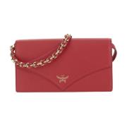 Leren Schoudertas Rood MCM , Red , Dames