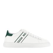 Groene Leren Sneakers met Zijlogo Hogan , White , Heren