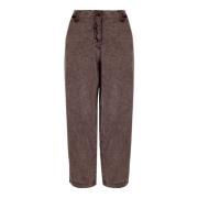 Zachte Corduroy Boyfriend Fit Broek BomBoogie , Brown , Dames