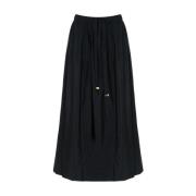 Zwarte Geplooide Rok Lirica Model Max Mara , Black , Dames