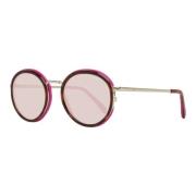 Bruine Dames Zonnebril Ronde Frame Emilio Pucci , Brown , Dames