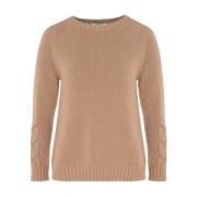 Kameel Katoenen T-shirt Harald Max Mara , Brown , Dames