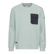 Crewneck Sweatshirt met Borstzak Camel Active , Green , Heren