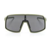 Grijze Shield Zonnebril Blauw Getinte Lenzen Oakley , Gray , Unisex