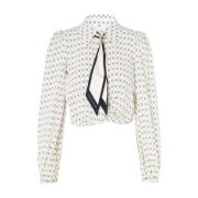 Zwarte Boter Shirt Elisabetta Franchi , Beige , Dames