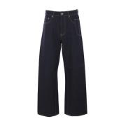 Wide Leg Denim Jeans Golden Goose , Blue , Heren