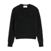 Zwarte Alpaca Mohair Sweater Ami Paris , Black , Heren