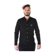 Tijgerprint Shirt Kenzo , Black , Heren