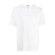 Logo Patch Crew Neck T-Shirt Wit C.p. Company , White , Heren