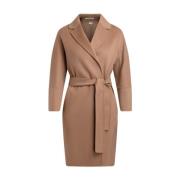 Geregen jas Max Mara , Brown , Dames