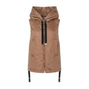 Greengo Kameel Druppelbestendig Puffer Vest Max Mara , Brown , Dames