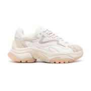 Beige Leren Sneakers Dikke Zool Italië ASH , Beige , Dames