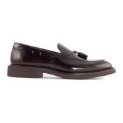 Bruine leren loafers met kwastjes Doucal's , Brown , Heren