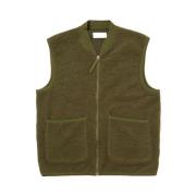 Zip Waistcoat Universal Works , Green , Heren