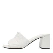 Pre-owned Leather sandals Prada Vintage , White , Dames