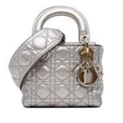 Pre-owned Leather dior-bags Dior Vintage , Gray , Dames