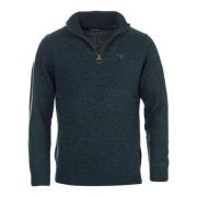 Essential Wool Half Zip Jumper Barbour , Gray , Heren