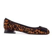 Luipaardprint Ballerina Schoenen Bruin Roberto Festa , Brown , Dames