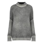 Grijze Cashmere Zijde Crewneck Sweater Avant Toi , Gray , Dames