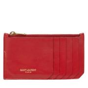 Pre-owned Leather wallets Yves Saint Laurent Vintage , Red , Dames