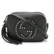 Pre-owned Leather shoulder-bags Gucci Vintage , Black , Dames