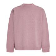 Chunky Gebreide Lamswol Trui Studio Nicholson , Pink , Heren