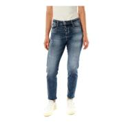 Vernietigde Slim Fit Hoge Taille Jeans Le Temps Des Cerises , Blue , D...