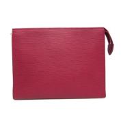 Pre-owned Leather pouches Louis Vuitton Vintage , Red , Dames