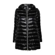 Winterjassen Zwart Piumino Stijl Herno , Black , Dames