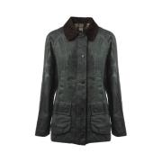 Groene gewaxte jas met klassieke stijl Barbour , Green , Dames