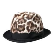 Leopard Fedora Hat Multicolor Dolce & Gabbana , Multicolor , Dames