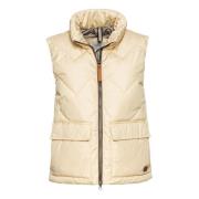 Korte gewatteerde vest van gerecycled polyester Camel Active , Beige ,...