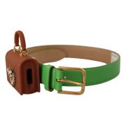 Elegant smaragdgroen leren riem Dolce & Gabbana , Green , Dames