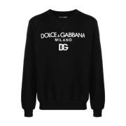 Zwarte Sweatshirt Aw24 Herenmode Dolce & Gabbana , Black , Heren