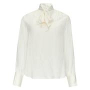 Blouse met strik s.Oliver , Beige , Dames