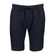 Donkerblauwe Linnen Shorts Tommy Hilfiger , Blue , Heren