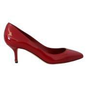 Rode Lakleren Kitten Heels Dolce & Gabbana , Red , Dames