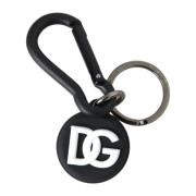 Logo Ronde Metalen Sleutelhanger Dolce & Gabbana , Black , Heren