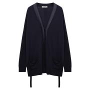 Glinsterende Merino Cardigan Dorothee Schumacher , Blue , Heren