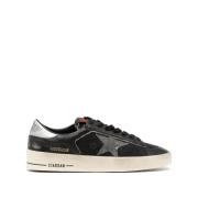 Stardan Suede Sneakers met Nappa Details Golden Goose , Black , Heren