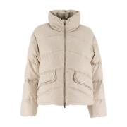 Jewelled Down Jacket Peserico , Beige , Dames